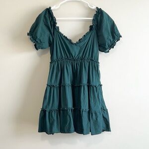 Max + Ash Boutique Tiered Short Puff Sleeve Dress
